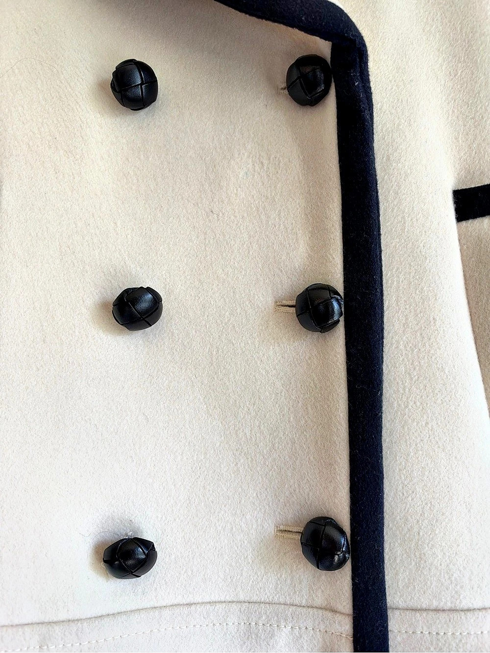 J.Crew Nello Gori Stadium-Cloth Wool Peacoat with Contrast Trim size 8 - Picture 4 of 6